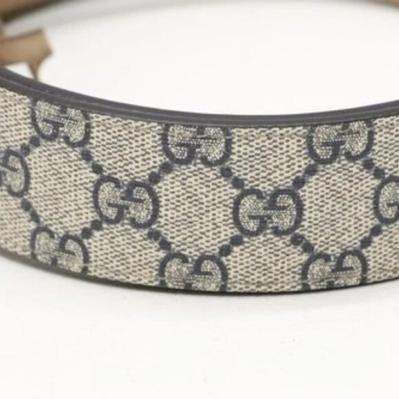 Gucci Interlocking G Belt GG Canvas Belt Size 100/40 KGDHN - Beige/Blue - Picture 9 of 15